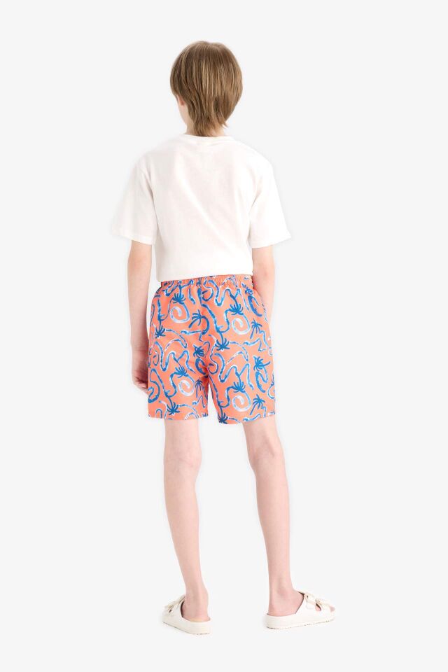 Erkek Çocuk Floral Deniz Şortu