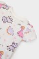 Kız Bebek Pijama Takımı Dinazor Baskılı Kısa Kollu Penye Pijama Üstü Esnek Belli Uzun Pijama Altı