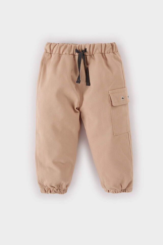 Erkek Bebek Beli Lastikli Jogger Paça Gabardin Pantolon