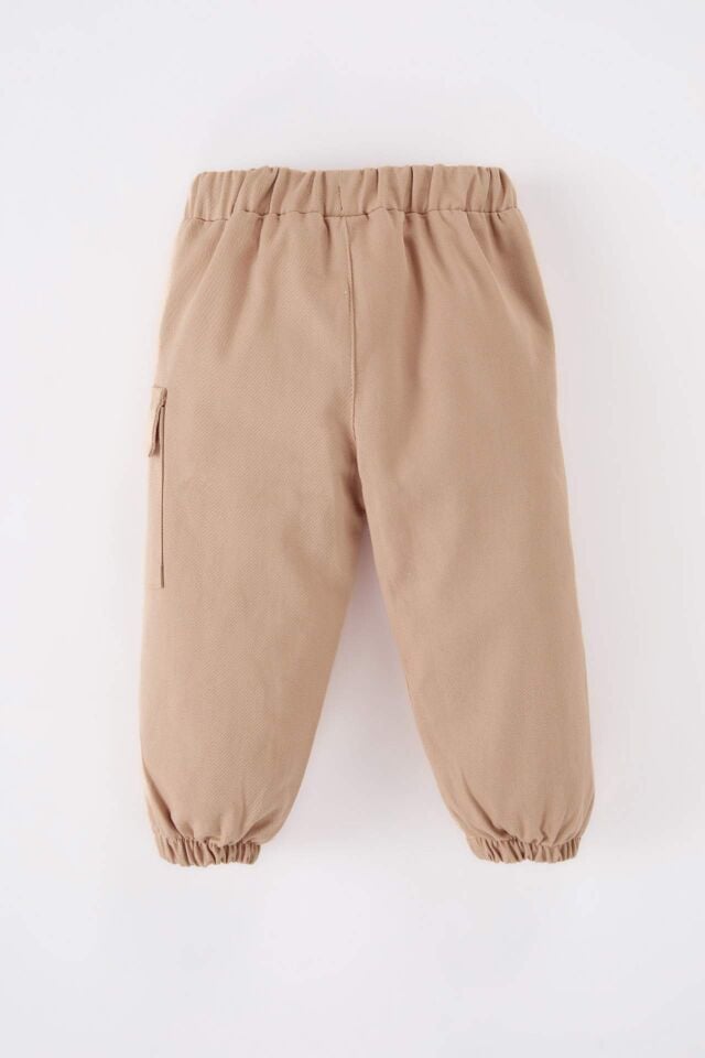 Erkek Bebek Beli Lastikli Jogger Paça Gabardin Pantolon