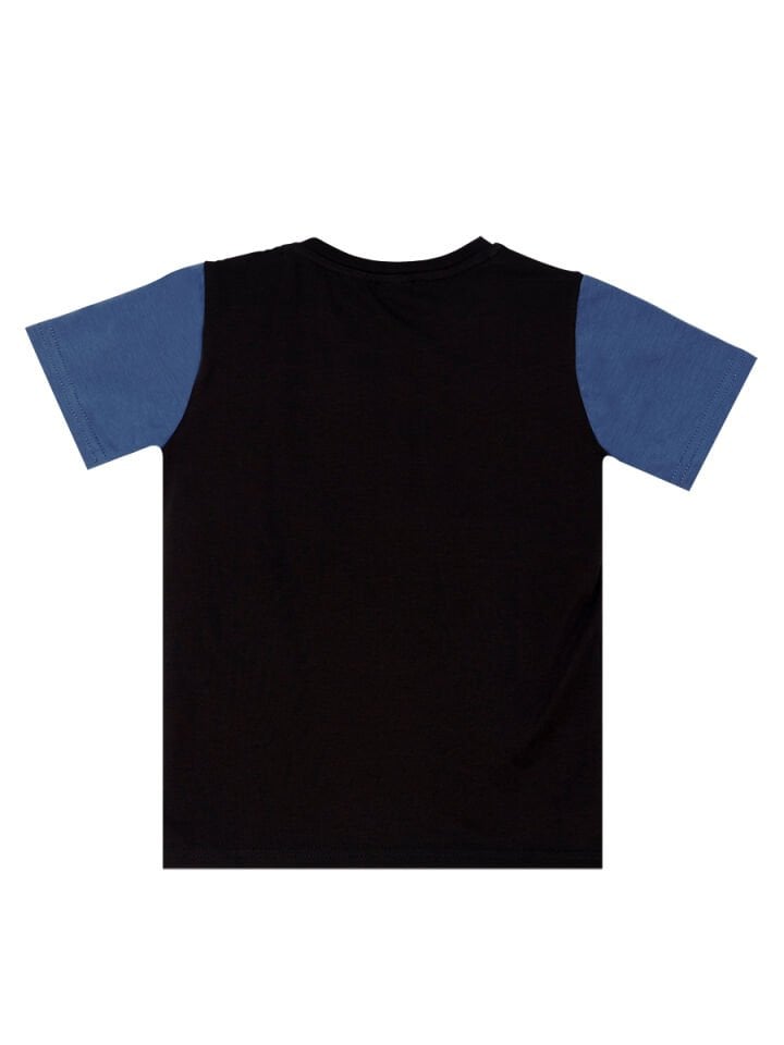 Köpekbalığı Erkek Çocuk T-shirt Şort Takım 7 Y - Mavi Siyah