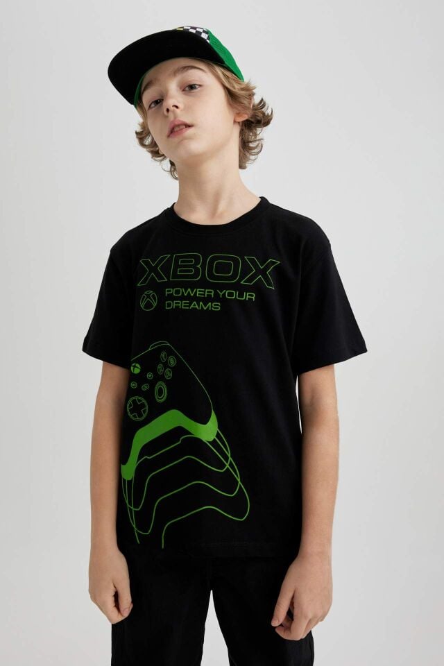 Erkek Çocuk Xbox Bisiklet Yaka Kısa Kollu Tişört