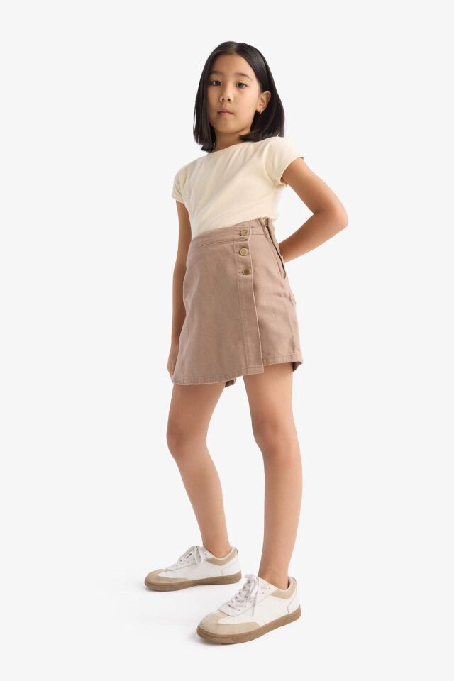 Kız Çocuk Gabardin Şort Etek