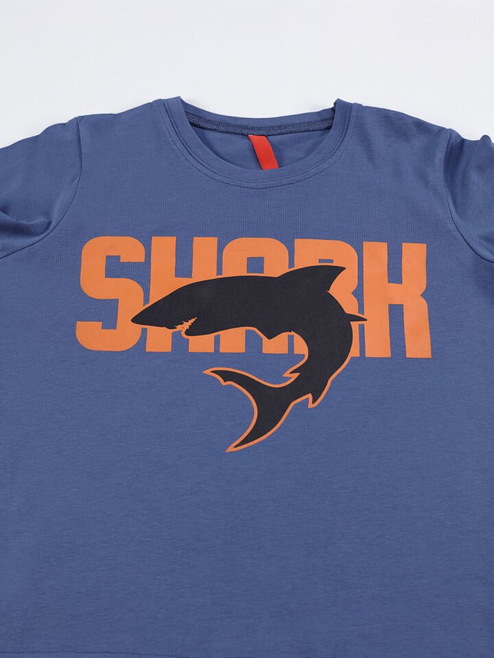 Shark Camo Erkek Çocuk T-shirt Kapri Şort Takım