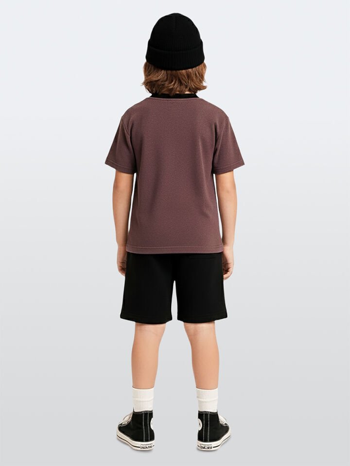 Smile Erkek Çocuk T-shirt Şort Takım 5Y - Siyah