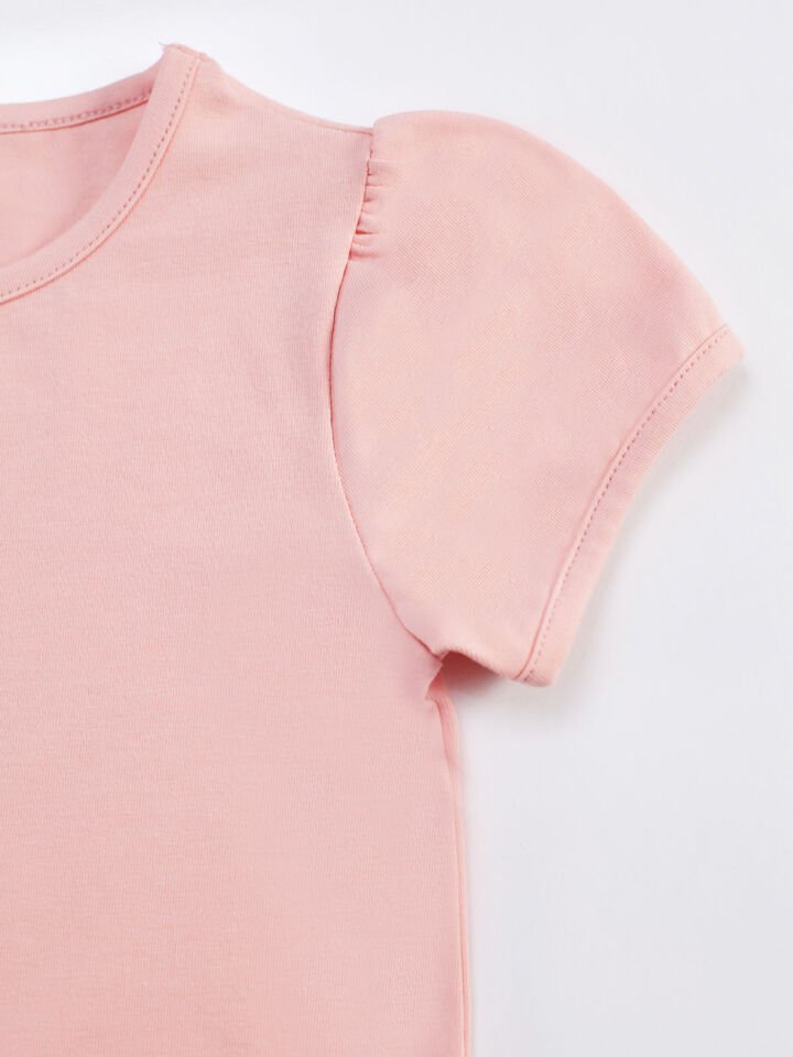 Fırfırlı Tavşan  Kız Çocuk Elbise 2 Y - Pembe Beyaz