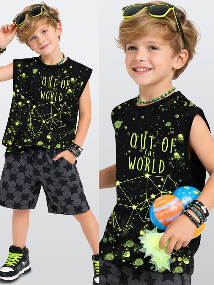 Out Of World Erkek Çocuk T-shirt Şort Takım