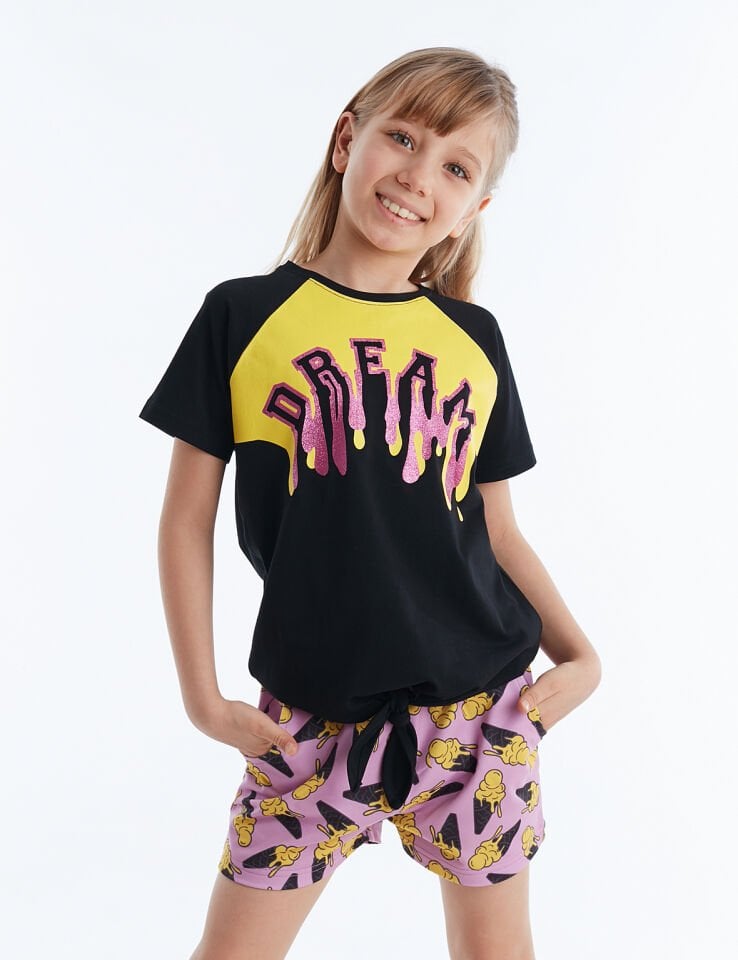 Dream Cream Kız Çocuk T-shirt Şort Takım
