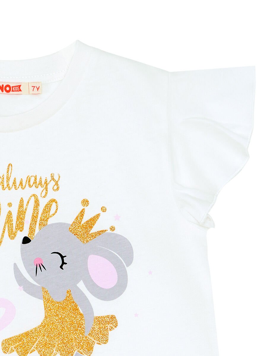 Balerin Hayvanlar Kız Çocuk T-shirt Tayt Takım