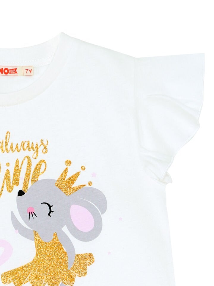 Balerin Hayvanlar Kız Çocuk T-shirt Tayt Takım