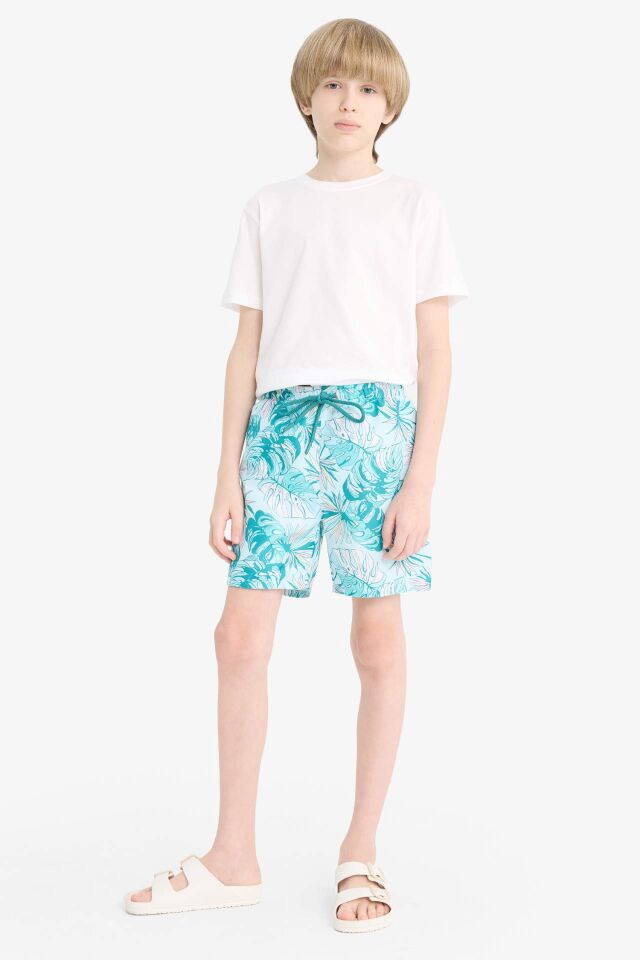 Erkek Çocuk Floral Deniz Şortu