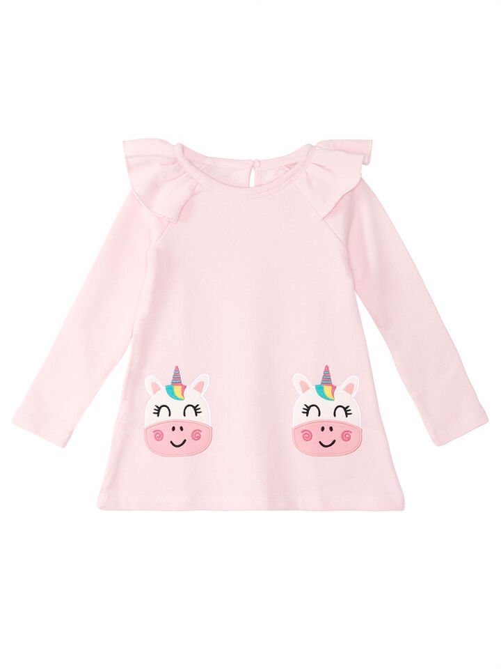 Cowcorn Pembe Kız Çocuk Elbise 5 Y - Pembe