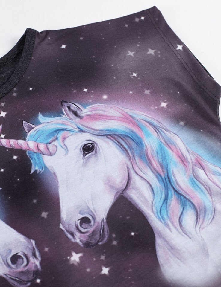 Twin Unicorn Kız Çocuk Tunik Tayt Takım