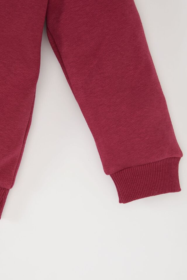 Kız Bebek Bisiklet Yaka Baskılı Sweatshirt