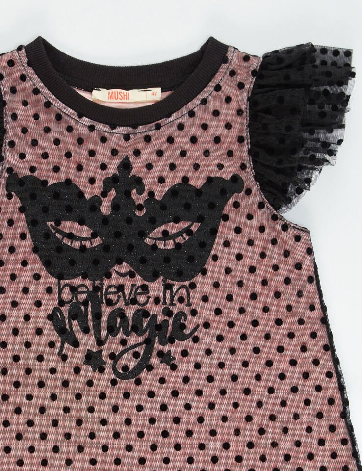 Believe Magic Tüllü Pembe Kız Çocuk Elbise