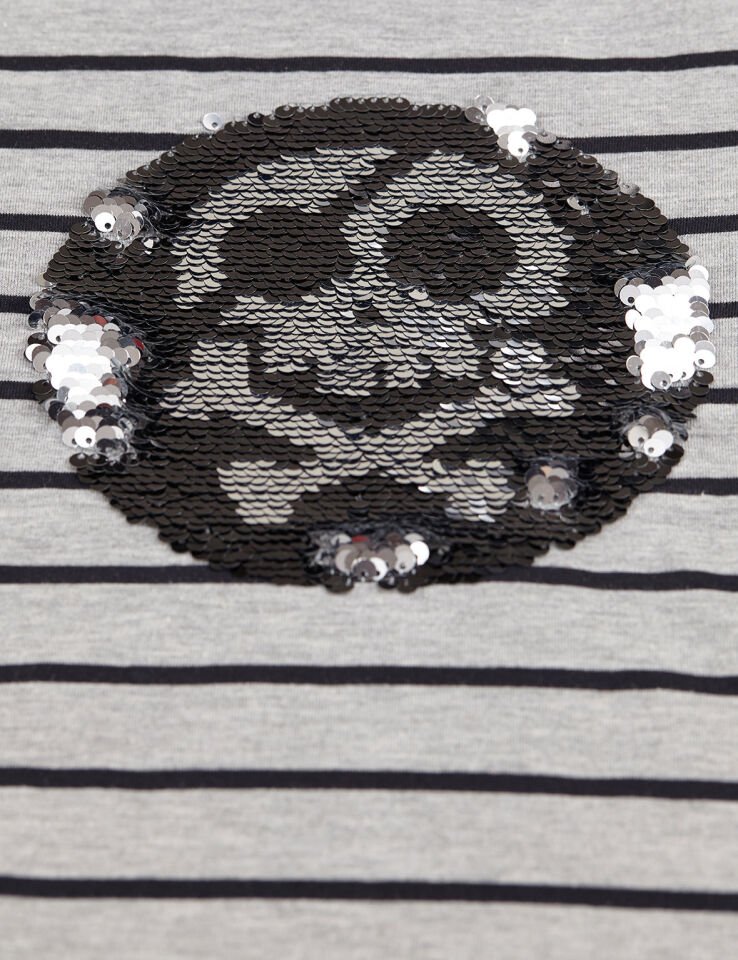Skull Erkek Çocuk Çizgili Tulum 5 Y - Gri Siyah