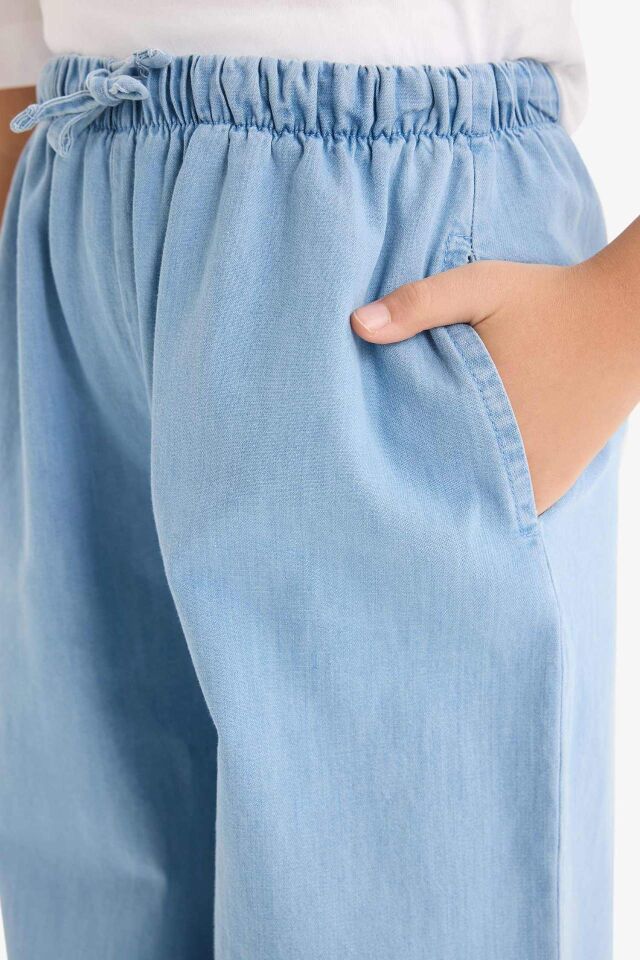 Kız Çocuk Wide Leg Geniş Paça Jean Pantolon