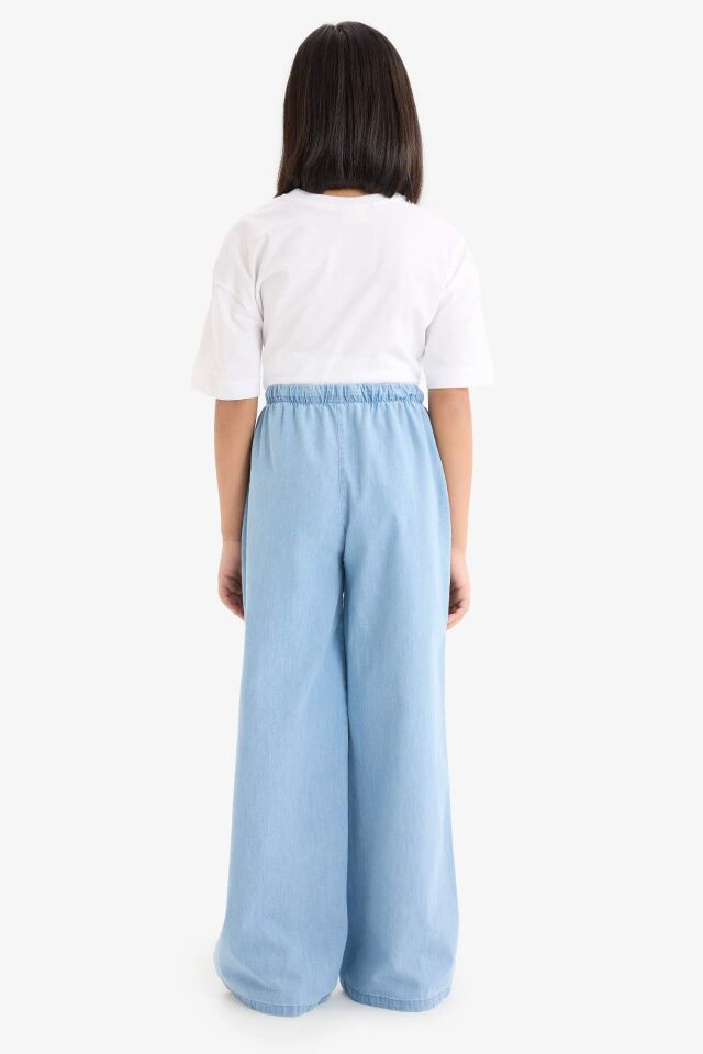 Kız Çocuk Wide Leg Geniş Paça Jean Pantolon
