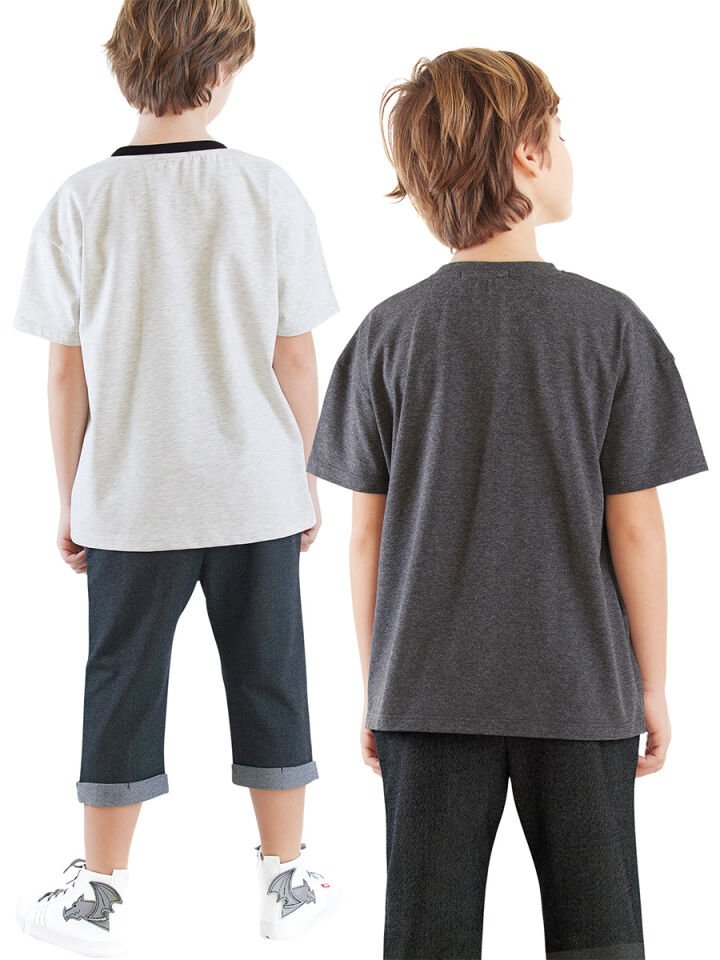 Just Smile Erkek Çocuk 2'li T-shirt Takım