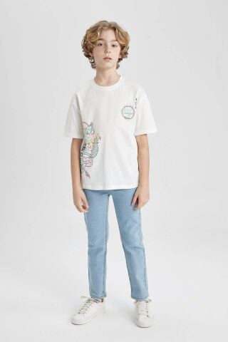 Erkek Çocuk Straight Fit Standart Paça Jean Pantolon