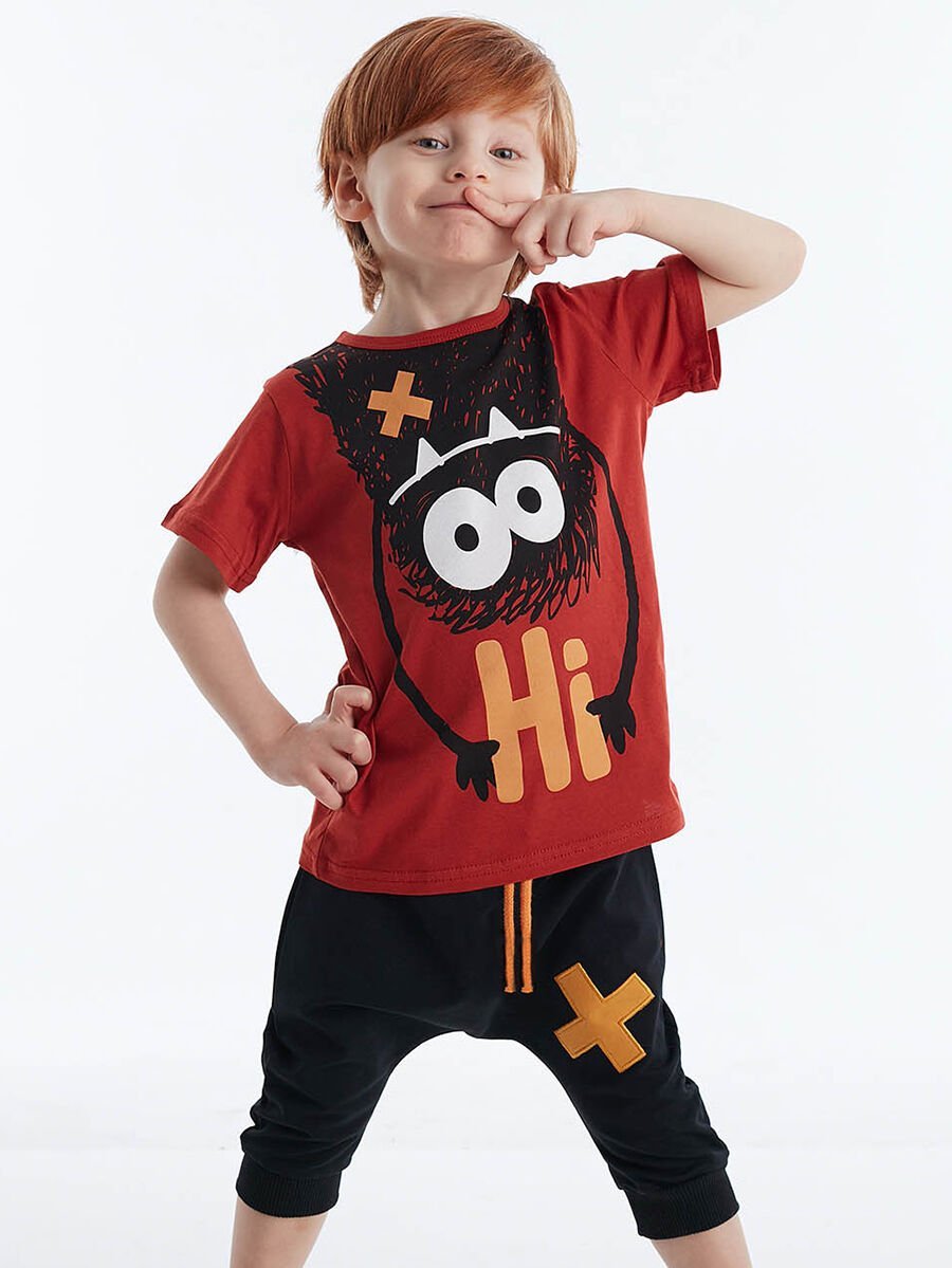 Hi Ponçik Erkek Çocuk T-shirt Şort Takım