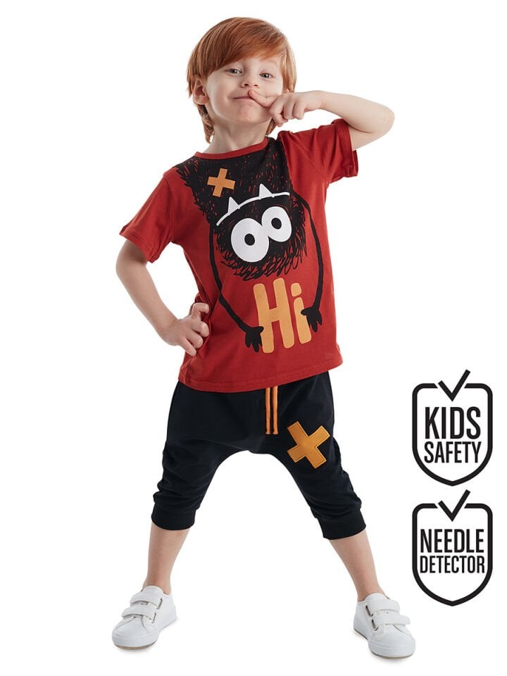 Hi Ponçik Erkek Çocuk T-shirt Şort Takım