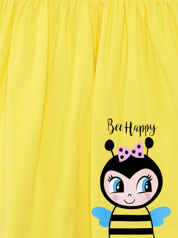 Bee Happy Sarı Kız Çocuk Elbise