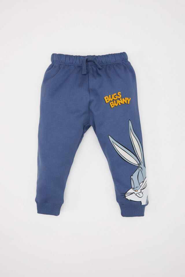 Erkek Bebek 2'li Takım Looney Tunes Bisiklet Yaka Sweatshirt Beli Lastikli Eşofman Altı