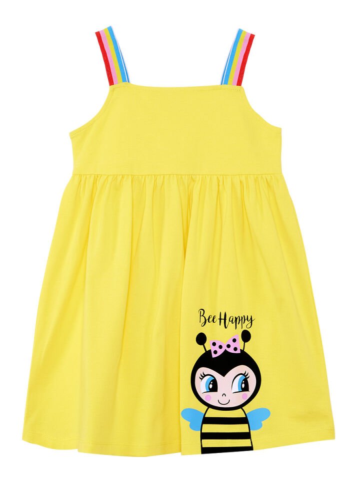 Bee Happy Sarı Kız Çocuk Elbise 2 Y - Sarı