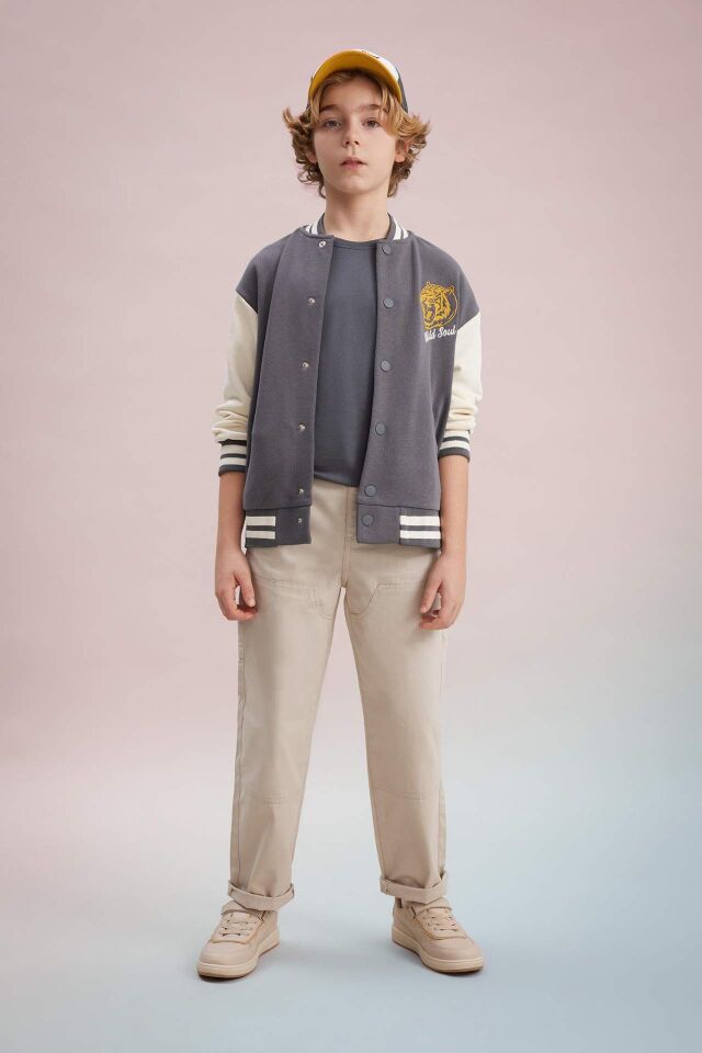 Erkek Çocuk Loose Fit Standart Paça Gabardin Pantolon