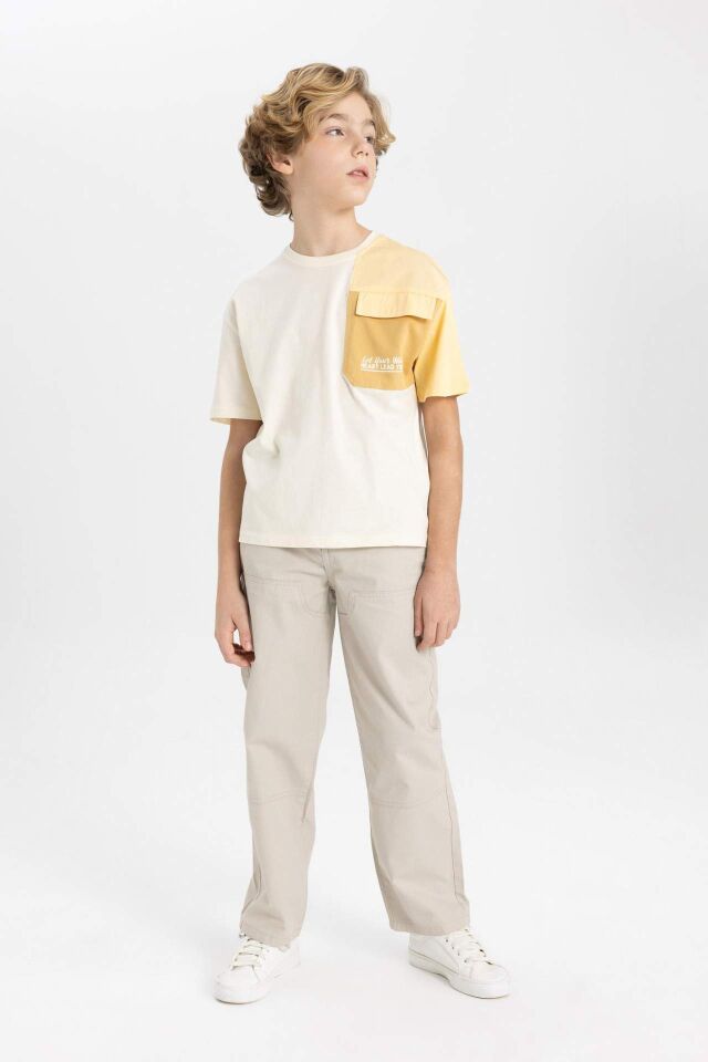 Erkek Çocuk Loose Fit Standart Paça Gabardin Pantolon