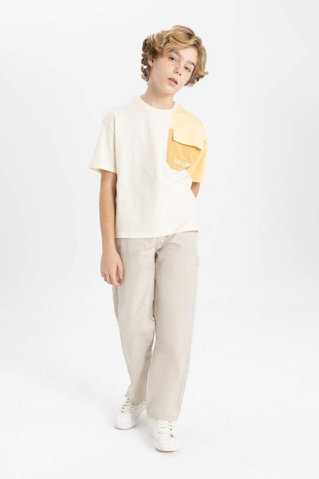 Erkek Çocuk Loose Fit Standart Paça Gabardin Pantolon
