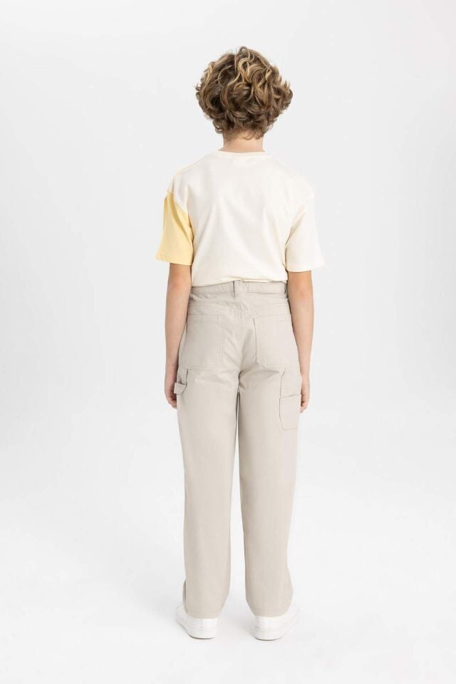Erkek Çocuk Loose Fit Standart Paça Gabardin Pantolon
