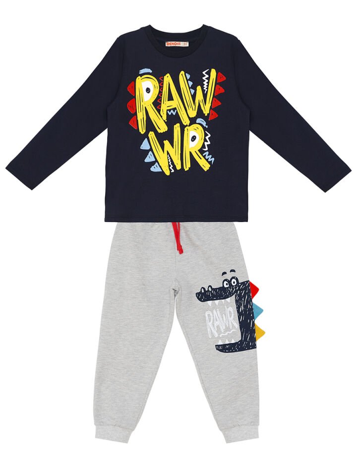 Rawr Erkek Çocuk T-shirt Pantolon Takım 5 Y - Lacivert