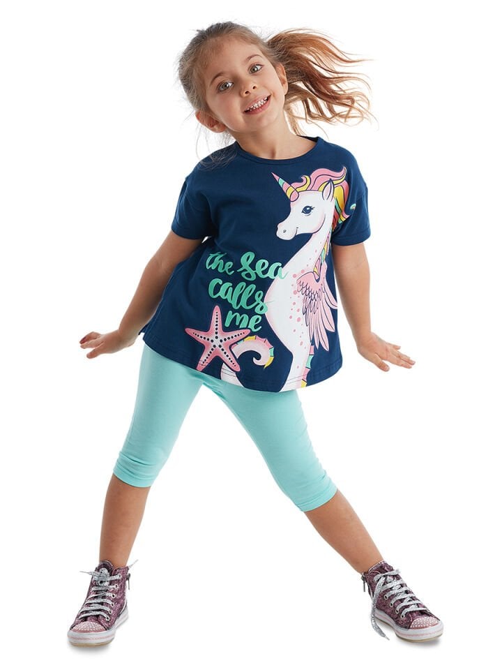 Denizatı Unicorn Kız Çocuk Tunik Tayt Takım
