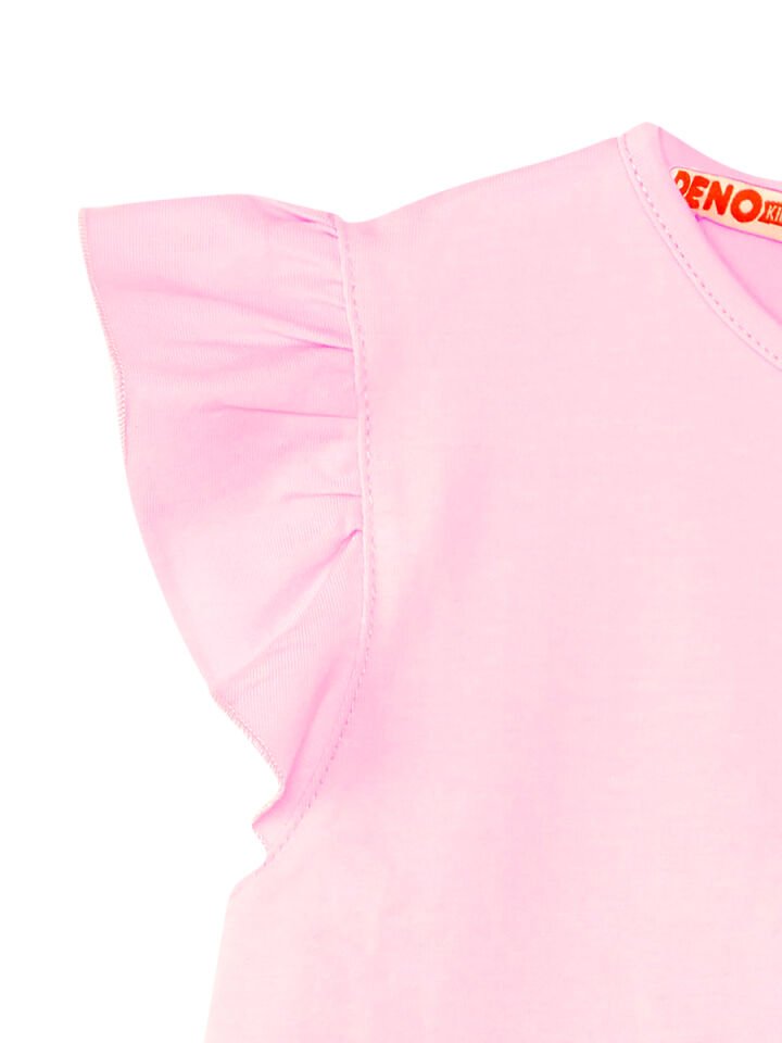 Çizgili Dostlar Kız Çocuk Elbise 8 Y - Pembe