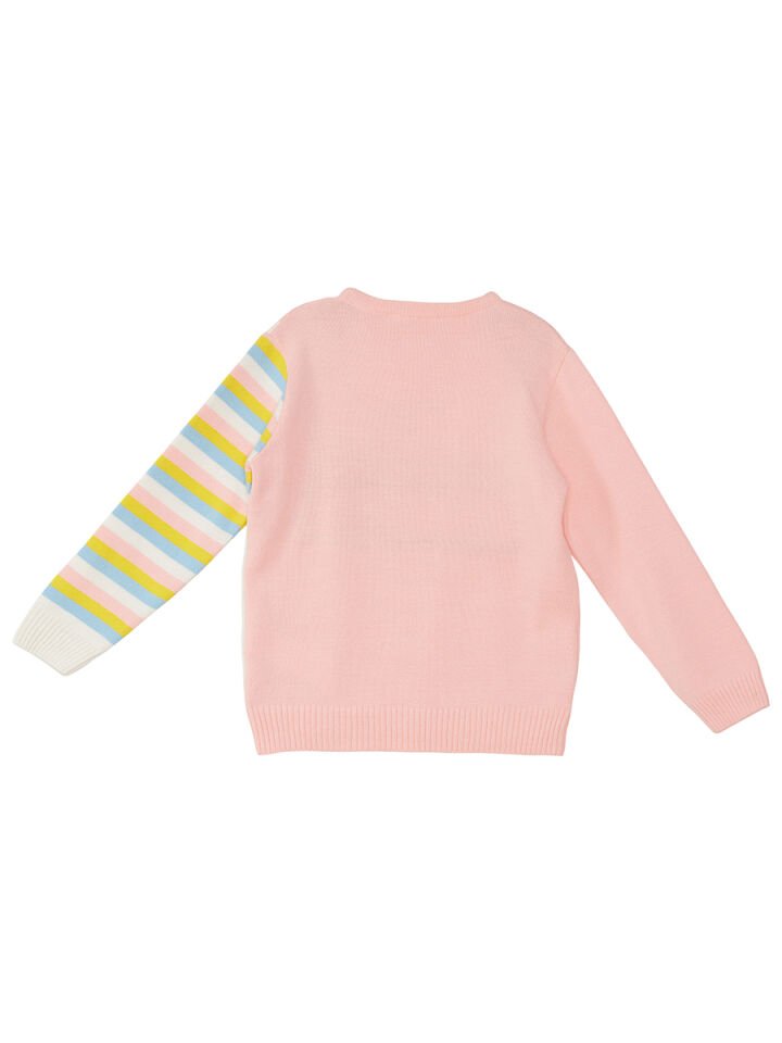 Unicorn Kız Çocuk Pembe Triko Kazak