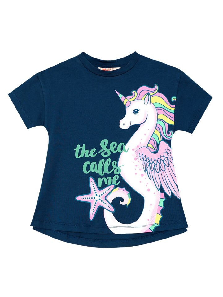 Denizatı Unicorn Kız Çocuk Tunik Tayt Takım 6 Y - Lacivert Mavi