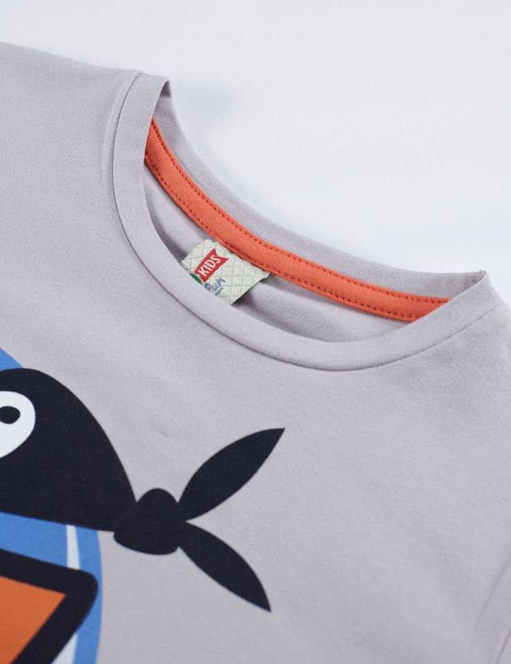 Bandit Shark Erkek Çocuk T-shirt Şort Takım 2 Y - Gri Lacivert