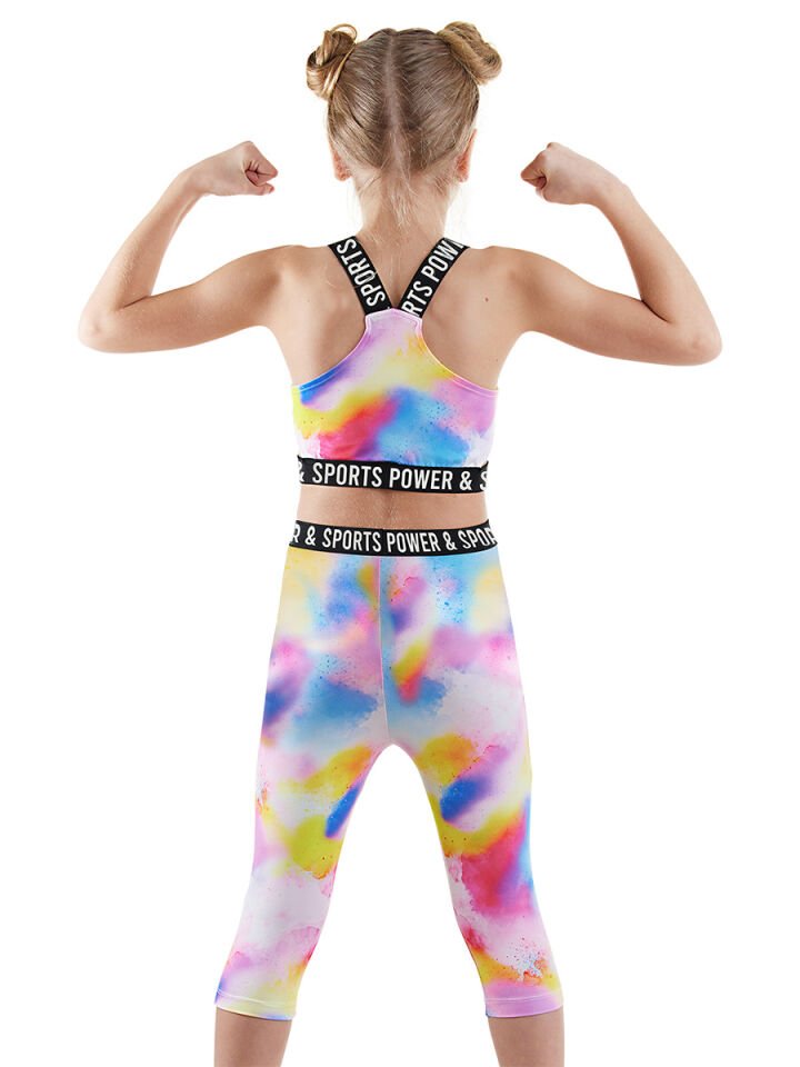 Batik Kız Çocuk Crop Top Spor Tayt Takım 9 Y - Pembe