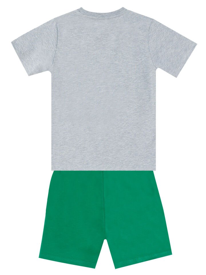 Croco Erkek Çocuk T-shirt Şort Takım 2 Y - Yeşil