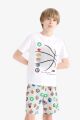 Erkek Çocuk NBA Current Teams Pijama Takımı Kısa Kollu Üst Şort