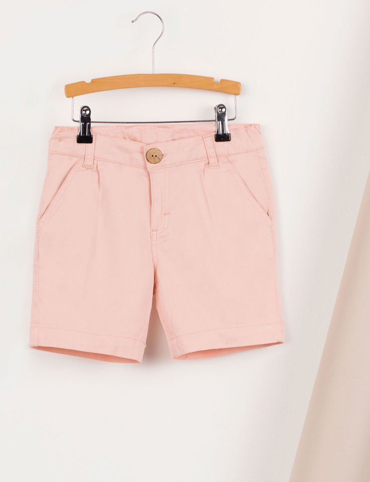 Pembe Erkek Çocuk Gabardin Şort