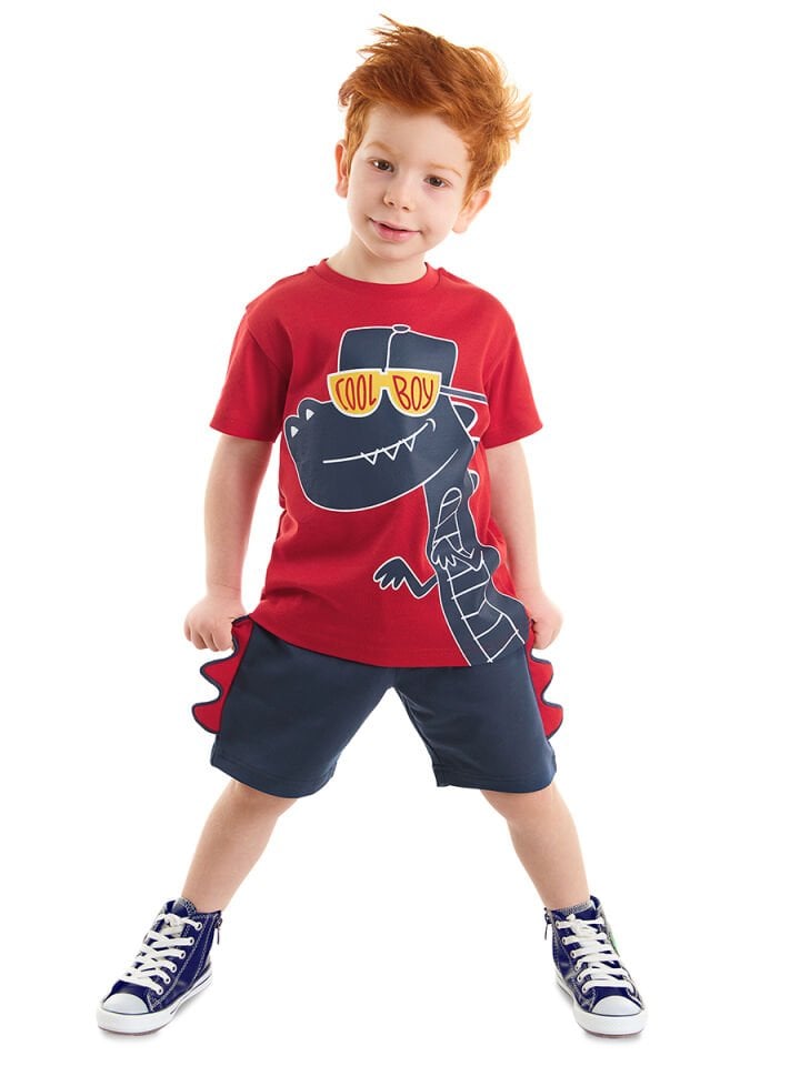 Cool Dino Erkek Çocuk T-shirt Şort Takım