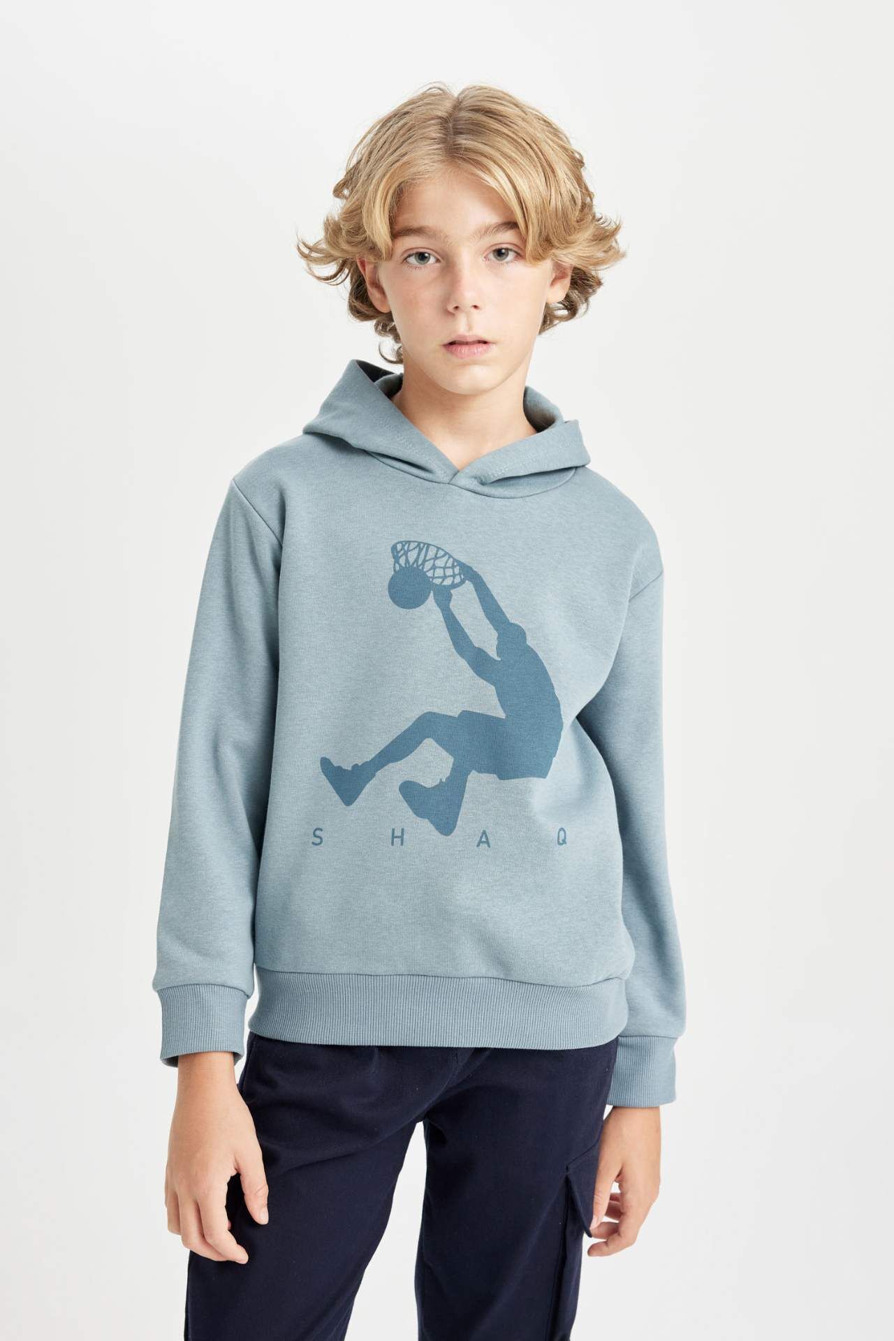 Erkek Çocuk Shaquille O'Neal Bisiklet Yaka Kalın Sweatshirt