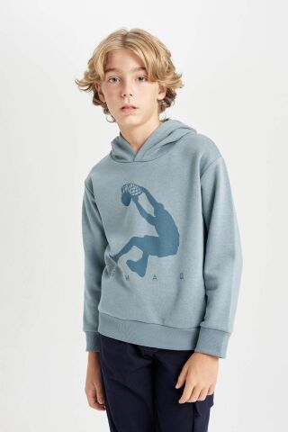 Erkek Çocuk Shaquille O'Neal Bisiklet Yaka Kalın Sweatshirt