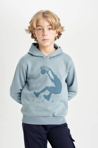 Erkek Çocuk Shaquille O'Neal Bisiklet Yaka Kalın Sweatshirt