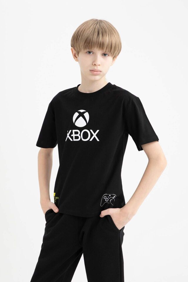Erkek Çocuk Xbox Bisiklet Yaka Kısa Kollu Tişört
