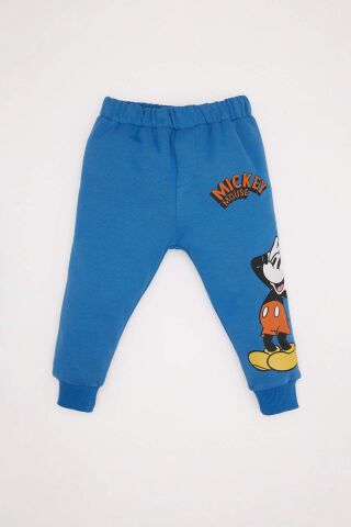 Erkek Bebek 2'li Takım Disney Mickey & Minnie Bisiklet Yaka Sweatshirt Eşofman Altı
