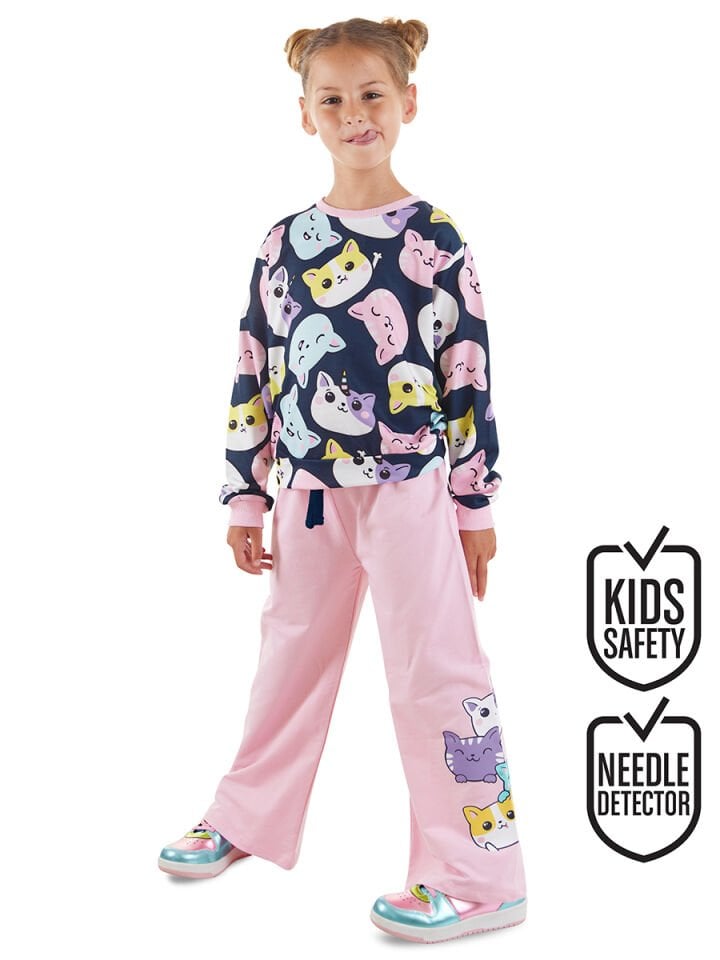 Sevimli Kediler Kız Çocuk Eşofman Takım